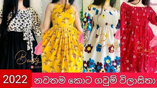 2022 latest frock desing in srilanka  new frock desing  fashion hub  short frock desing [upl. by Pesvoh]