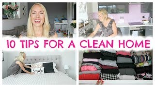 10 TIPS FOR A CLEAN HOME  HABITS FOR KEEPING A CLEAN HOUSE [upl. by Seagrave]