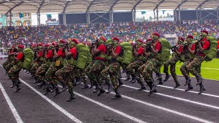 VIKOSI VYA MAJESHI ZANZIBAR VILIVYOPITA KUTOA HESHIMA KWA RAIS MWINYI MAADHIMISHO YA MAPINDUZI [upl. by Anelahs]