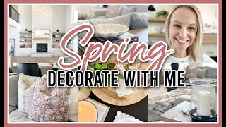 SPRING DECORATE WITH ME 2024  SPRING LIVING ROOM DECORATING IDEAS [upl. by Kyne374]