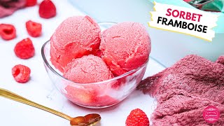 Sorbet framboise  la recette maison facile et délicieuse [upl. by Llertnauq]