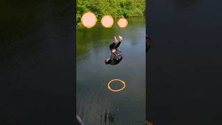 Jumping into IMPOSSIBLE rings challenge diving backflip [upl. by Eirrej123]