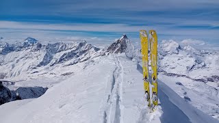 Scialpinismo Klein Matterhorn e Breithorn Oc tracciato [upl. by Anurb733]