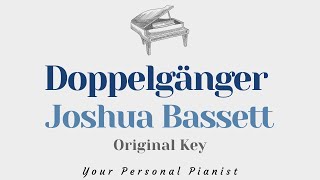 Doppelgänger  Joshua Bassett Original Key Karaoke  Piano Instrumental Cover with Lyrics [upl. by Eissac]