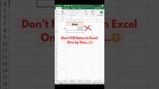 AutoWrite Dates in Excel With THIS simple Trick in Seconds📅 excel excelshorts [upl. by Iznik562]