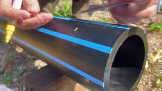 HOW TO INSTALL AN ELECTROFUSION COUPLER ON 125MM POLY PIPE [upl. by Lustig]