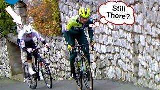 Primoz Roglic Attacks Remco Evenepoel on Steep Ramp  ParisNice 2024 Stage 6 [upl. by Tessa]