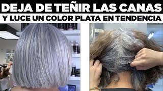 TIENES MUCHAS CANAS DEJA DE TEÑIRLO Y APLICA ESTE TONO PLATA EN SUPER TENDENCIA [upl. by Noorah]