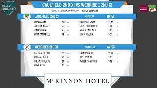 Caulfield 2nd XI v Werribee 2nd XI [upl. by Amye]