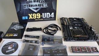 GIGABYTE X99UD4 unboxing review test intel i7 5930K overclock [upl. by Hayidan]