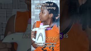 Hair steamer for natural hair  Hair steaming benefits  How to steam naturalhair [upl. by Aztiram]