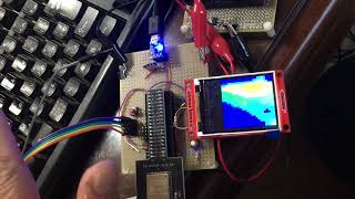 ESP32AMG8833＋TFT9225 thermal camera GridEYE [upl. by Hills]