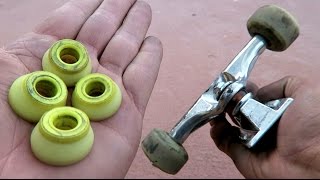 STOCK SKATEBOARD BUSHINGS vs BONES SKATE BUSHINGS [upl. by Newnorb]