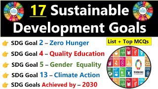 Sustainable Development Goals MCQ  UN SDG 17  current affairs 2023  Trick to remember SDG [upl. by Eytak]