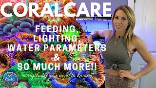 Coral Care  Feeding Lighting Reef Parameters amp More  Mindis Coral Reef [upl. by Nahsab]