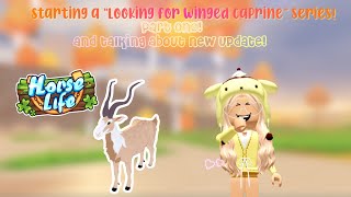 starting a “finding winged caprine”series and talk about new update HORSE LIFE ROBLOX [upl. by Ulani441]