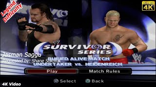 WWE SmackDown vs Raw 2006  Undertaker vs Heidenriech  Buried Alive Match  Shane Sokoluk [upl. by Kipton]