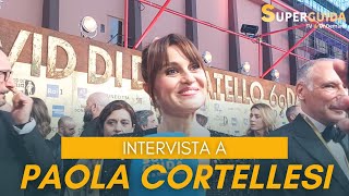 Intervista a Paola Cortellesi ai David di Donatello 2024 [upl. by Nyrek]