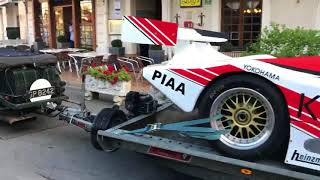 1929 Bentley Blower towing a Porsche 962 [upl. by Ttehr424]