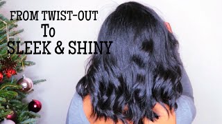 How To Straighten Natural Hair No Blow Drying [upl. by Rennob]