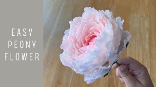 How to make Gumpaste Peony Tutorial  Easy Peony Flower  No Styrofoam ball needed  Sugar Flower [upl. by Olyhs]