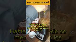 MANTEQUILLA DE MANÍ CASERA recetascaseras comesanoyrico postresaludable peanutbutter mani [upl. by Hamitaf437]