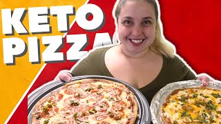 Baking Keto Pizza Using Fathead Pizza Dough Keto Recipe  Low Carb [upl. by Asa664]