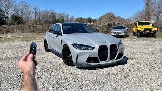 2024 BMW M3 Competition Start Up Exhuast Test Drive Walkaround POV and Review [upl. by Tomkins]