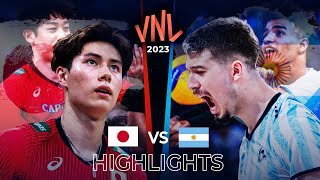 JAPAN vs ARGENTINA  Highlights  Mens VNL 2023 [upl. by Hilliard]