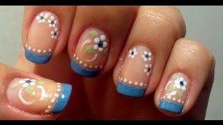 Unhas Francesinhas Decoradas Manual Bela e Simples [upl. by Ertsevlis]