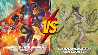 Yugioh Feature Match Rescue Ace vs Libromancer Mikanko [upl. by Lisandra]