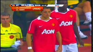 Debut del Chicharito Hernandez con el Manchester united momento de su entrada [upl. by Fraya525]