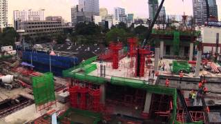 MahaNakhon Timelapse Construction Bangkok  Bangkoks Tallest Building Takes Shape October 2012 [upl. by Aleira]