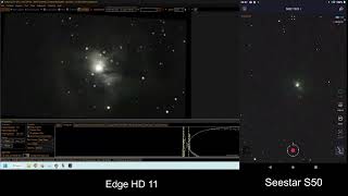 NGC7023 Iris Nebula  Edge HD 11 vs Seestar S50 Speed x30  Pompey Observatory  25 April 2024 [upl. by Reamy]