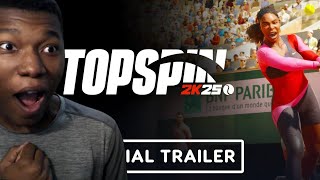 TopSpin 2K25  Official Announcement Trailer Reaction [upl. by Haseefan509]