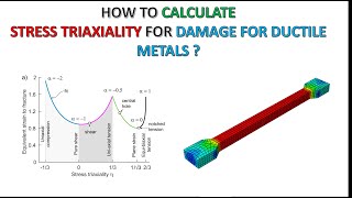 Tutorial How to calculate stress triaxiality for damage for ductile metals [upl. by Auqenehs]