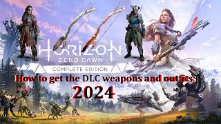 2024  How to get the DLC weapons and outfits in the Complete Edition of Horizon Zero Dawn [upl. by Sewellyn]