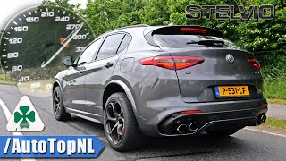 Alfa Romeo Stelvio Quadrifoglio 510HP  ACCELERATION TOP SPEED amp SOUND by AutoTopNL [upl. by Nerol153]