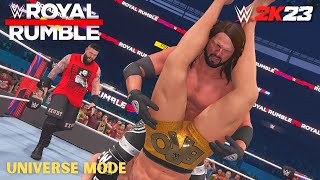 WWE ROYAL RUMBLE 2024 PPV WWE 2K23 Universe Mode [upl. by Vanden]