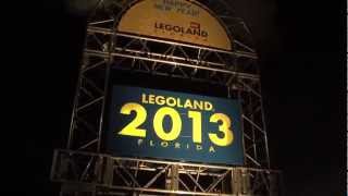 Legoland Florida New Years Eve 2012 brick drop and fireworks [upl. by Atinyl]