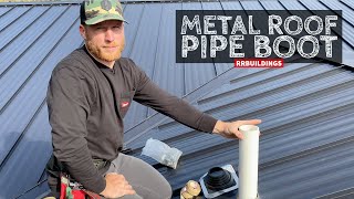 How to Install Rubber Vent Pipe Boot on Metal Roof Super Easy [upl. by Josselyn]