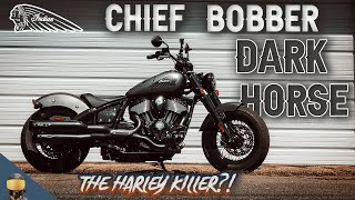 2022 Indian Chief Bobber Dark Horse Stage 2  FIRST RIDE and REVIEW [upl. by Lyckman100]