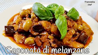 CAPONATA DI MELANZANE  Contorno di verdure  Melanzane in padella  Ricette estive facili [upl. by Thane312]