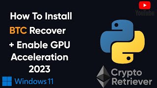 BTCRecover Installation  GPU Acceleration 2023 [upl. by Burr]