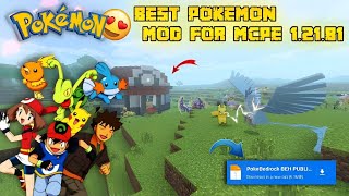 MINECRAFT BEST POKEMON MOD FOR MINECRAFT POCKET EDITION 12081 [upl. by Netsrek228]