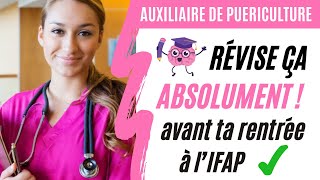 Rentrée IFAP 2024  Auxiliaire de Puériculture Comment se préparer [upl. by Daune]