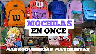 MOCHILAS por MAYOR en ONCE para CHICOS Y ADULTOS Precios 2022 MAYORISTAS en Buenos Aires [upl. by Clie]