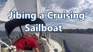 Jibing a Cruising Sailboat  Sail Fanatics [upl. by Silisav906]