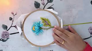 Chrysanthemum Ribbon Embroidery Tutorial [upl. by Giardap]