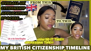 BRITISH UK 🇬🇧 CITIZENSHIP TIMELINE 2022  PROCESSING TIME  FROM ILR TO MY BRITISH PASSPORT [upl. by Chemash]